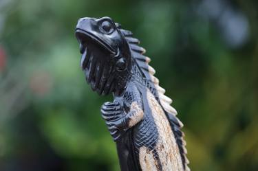 Iguana Sclupture from Petrified Wood thumb