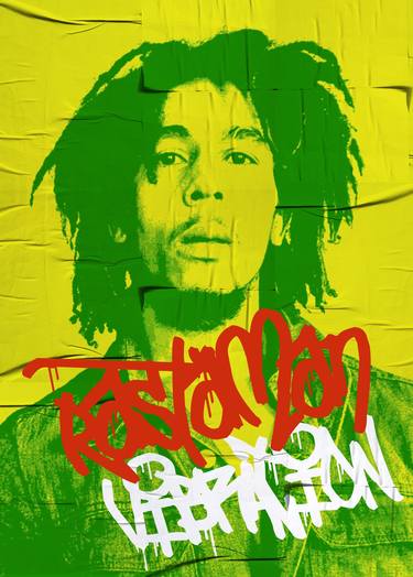 Bob Marley Rastaman Vibration Pop Art Portrait 1 thumb