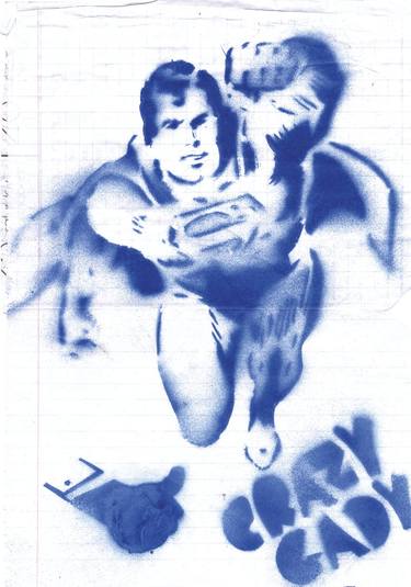 Superman Stencil Graffiti, 1984 thumb
