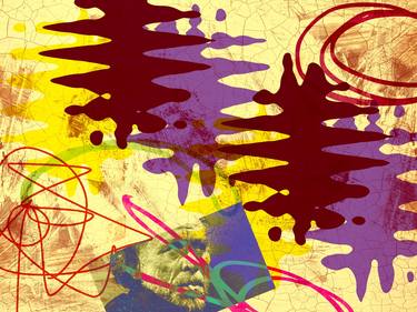 Original Abstract Celebrity Printmaking by Gad Laniado