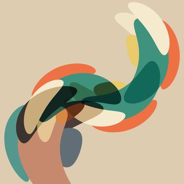 Original Abstract Geometric Printmaking by Gad Laniado
