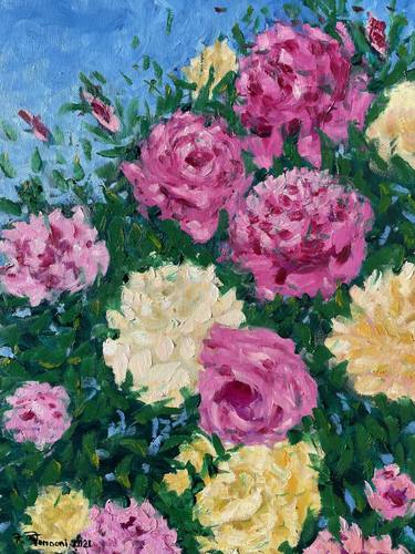 Original Impressionism Floral Paintings by Fariba Fonooni-Fard