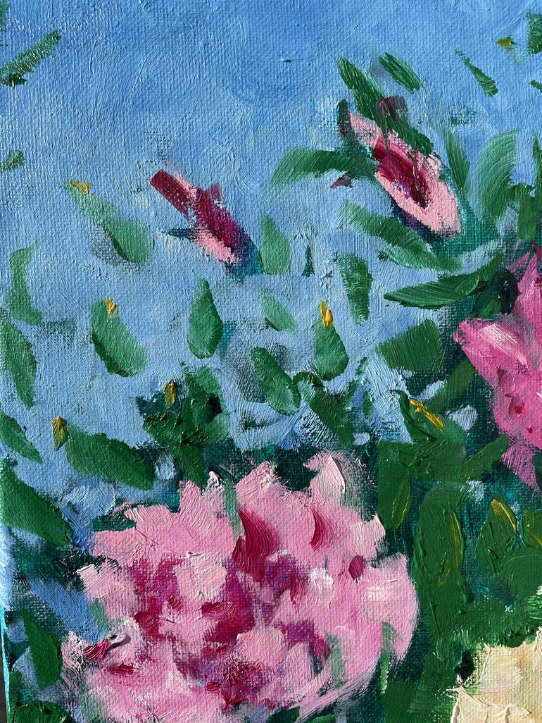 Original Impressionism Floral Painting by Fariba Fonooni-Fard