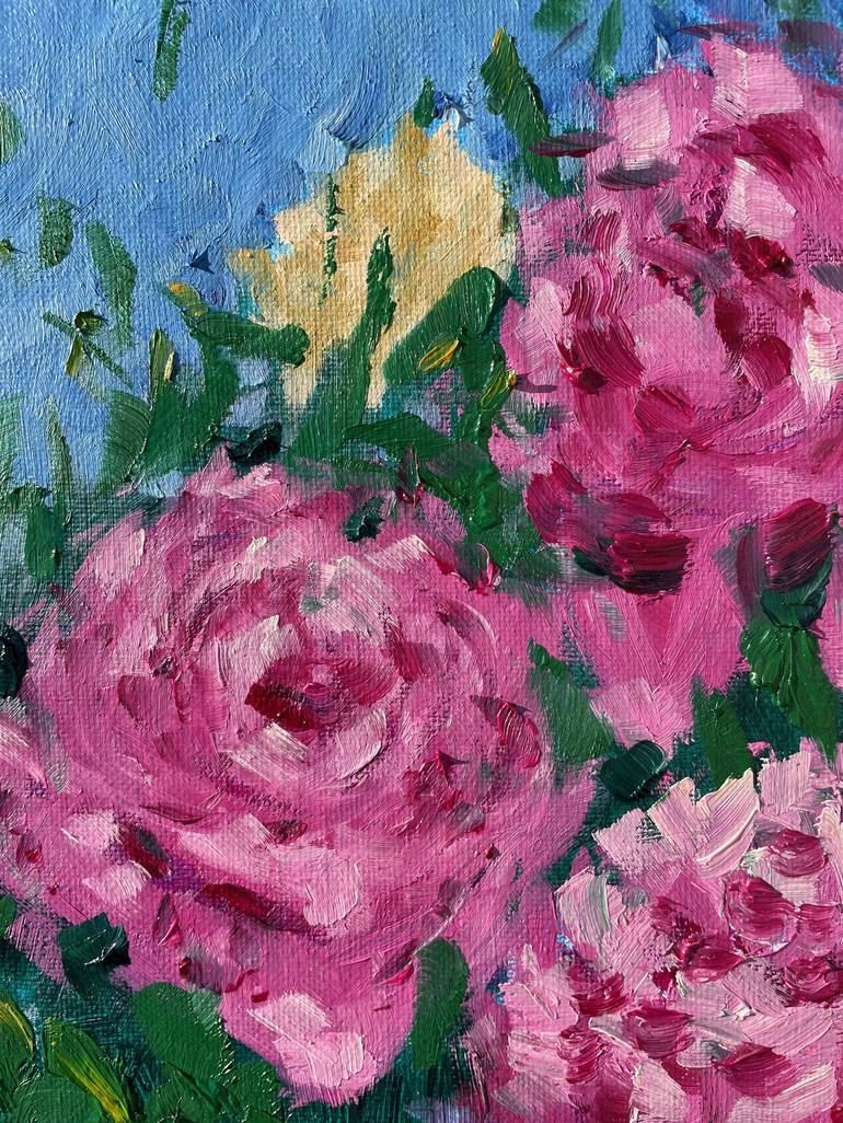 Original Impressionism Floral Painting by Fariba Fonooni-Fard