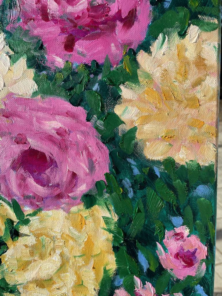 Original Impressionism Floral Painting by Fariba Fonooni-Fard