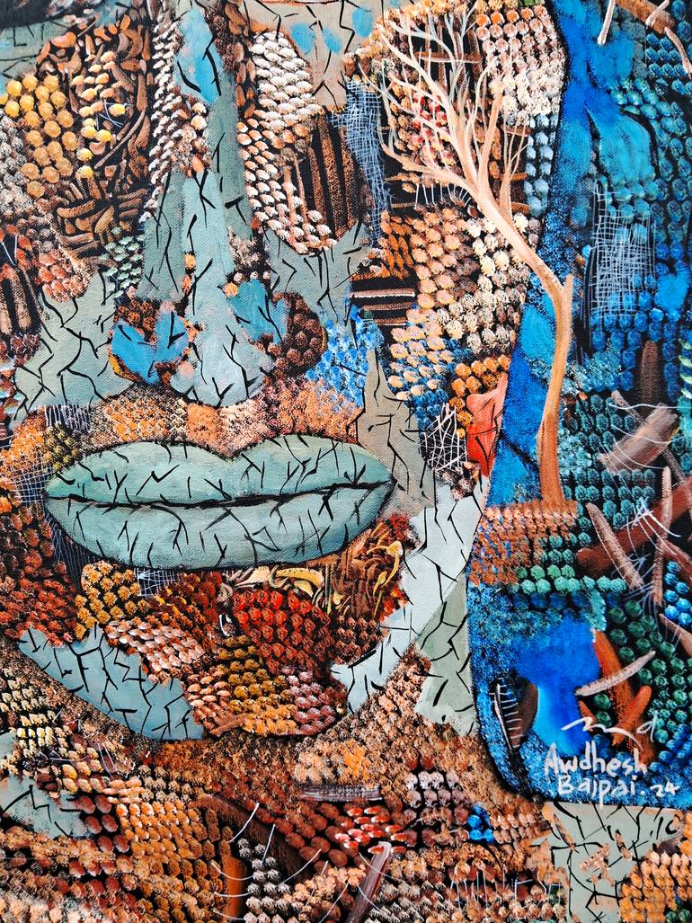Original Contemporary Abstract Painting by Awdhesh Bajpai