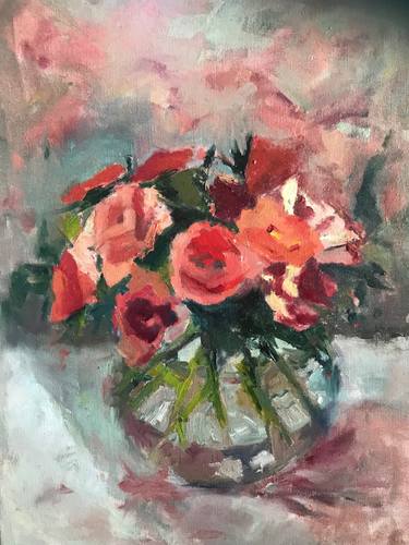 still life with roses thumb