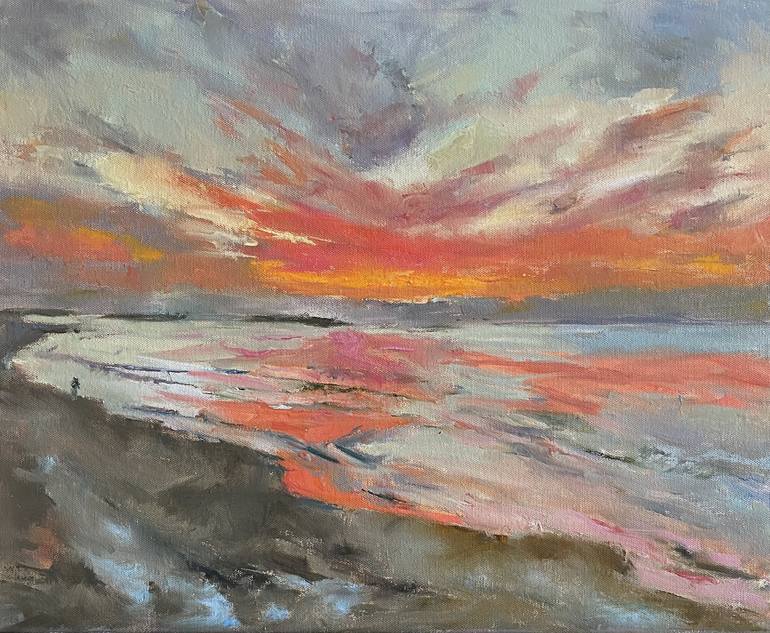 Sea Sky Painting by Zavi Apfelbaum | Saatchi Art