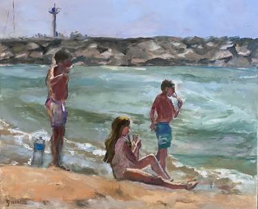 Original Beach Paintings by Zavi Apfelbaum