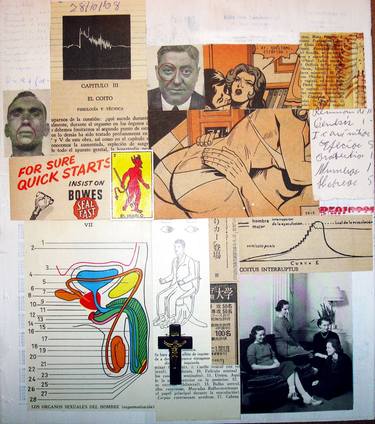 Original Dada Erotic Collage by Alvaro Snchez