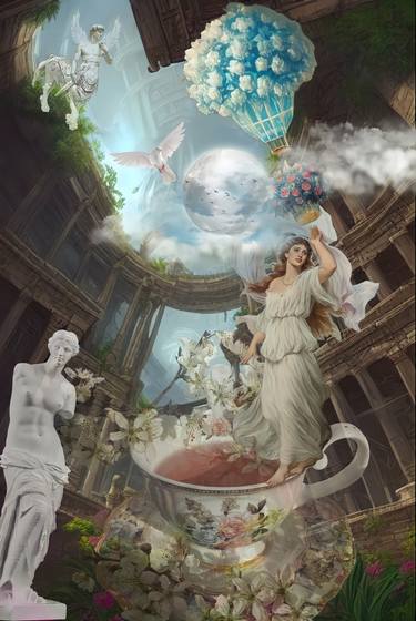 Original Surrealism Classical mythology Printmaking by Grigory Clima