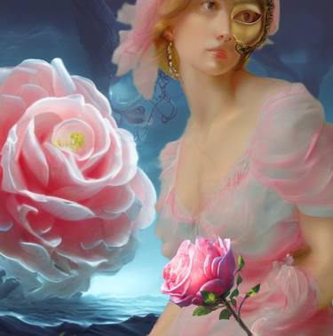 Original Surrealism Women Mixed Media by Grigory Clima