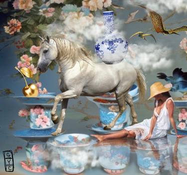 Original Surrealism Horse Mixed Media by Grigory Clima