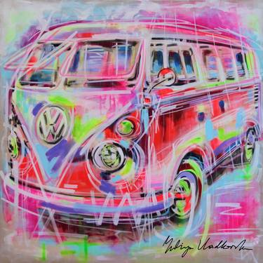 Original Street Art Automobile Printmaking by Yuliya Vladkovska