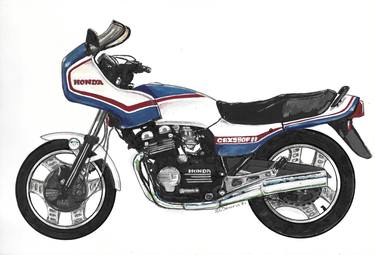 Print of Motorcycle Drawings by Shaun Donovan