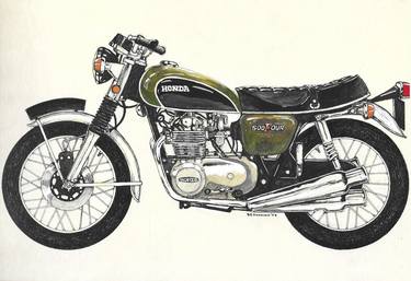 Original Motorcycle Drawings by Shaun Donovan