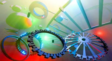 abstract background with gears and details thumb