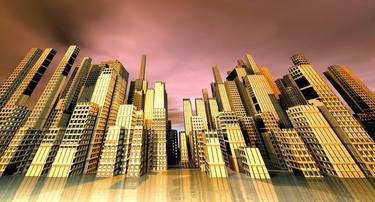3d rendering fantastic city of the future thumb