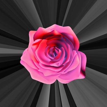 3d rendering single pink rose thumb