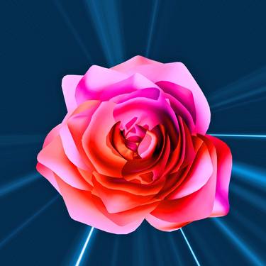 3d rendering single red rose thumb