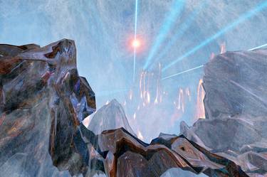 3d fantasy landscape with rocks thumb