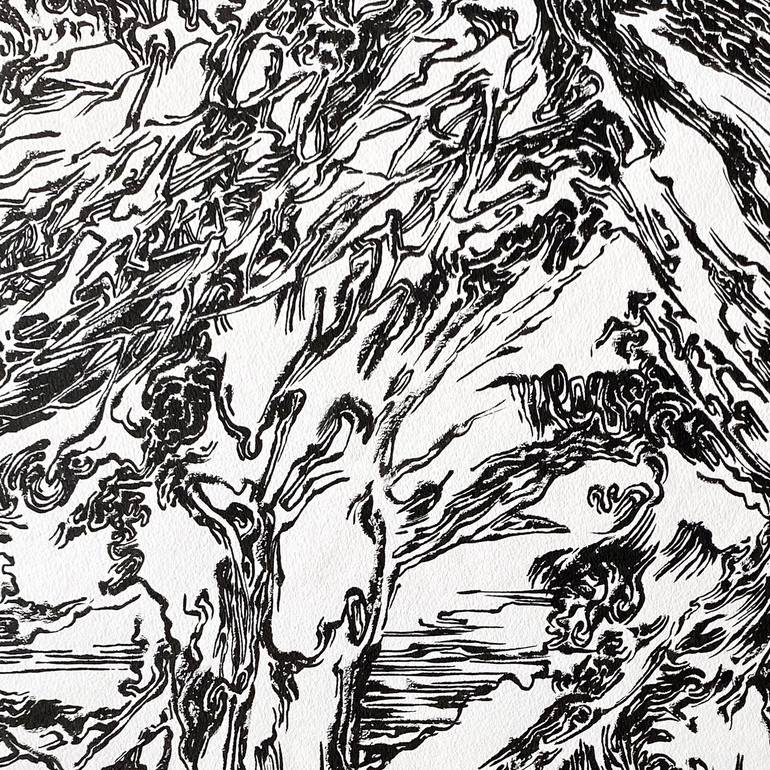 Original Abstract Expressionism Abstract Drawing by Tymon Wodnicki
