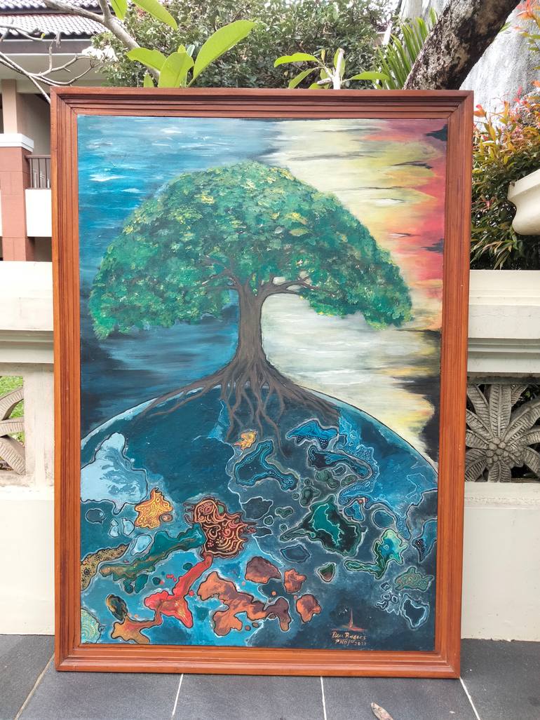 Original Surrealism Nature Painting by Den Bagoes