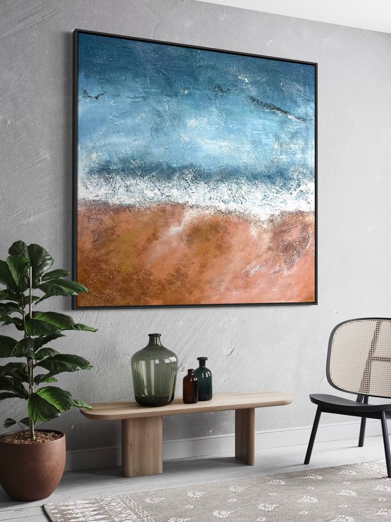 Original Abstract Seascape Painting by Drunk Abstracts