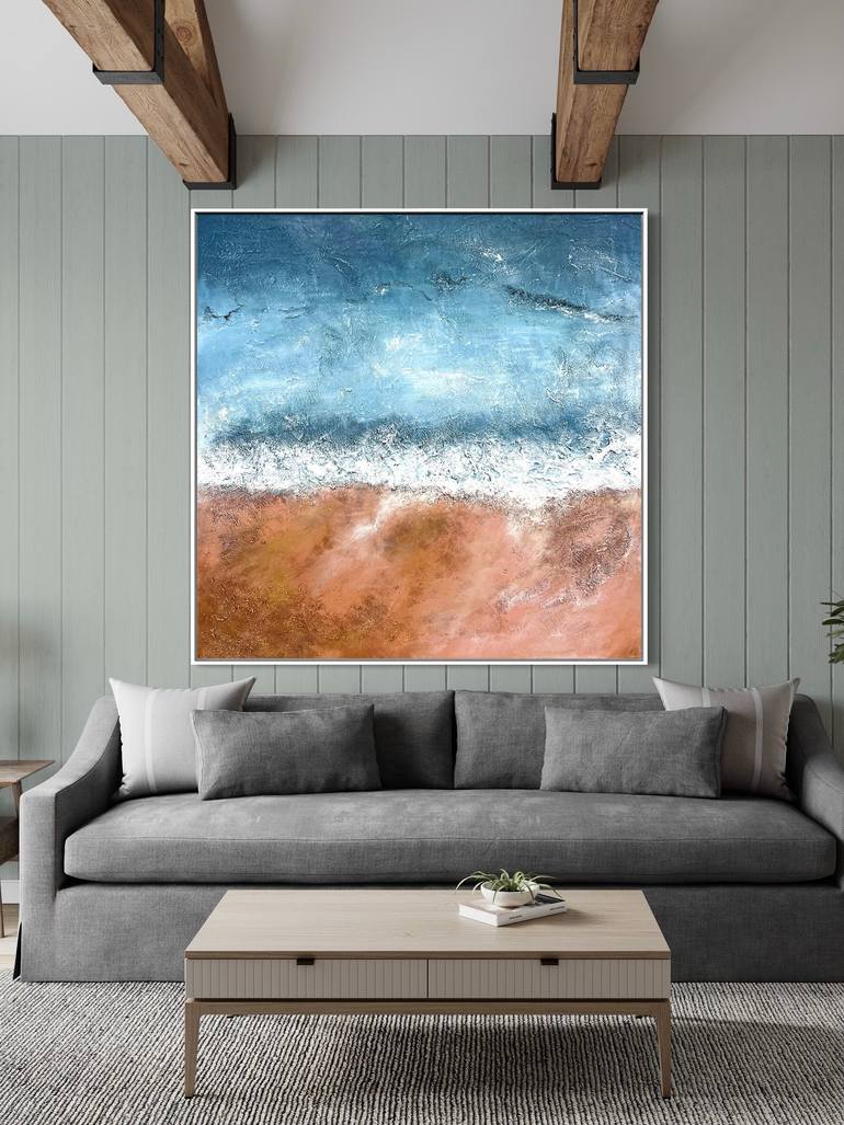 Original Abstract Seascape Painting by Drunk Abstracts
