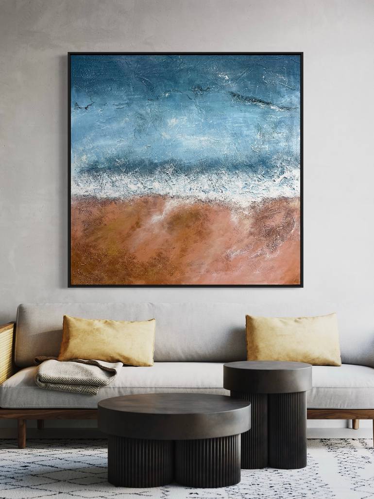 Original Abstract Seascape Painting by Drunk Abstracts