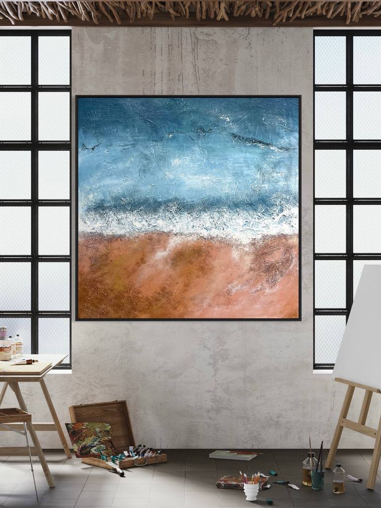 Original Abstract Seascape Painting by Drunk Abstracts