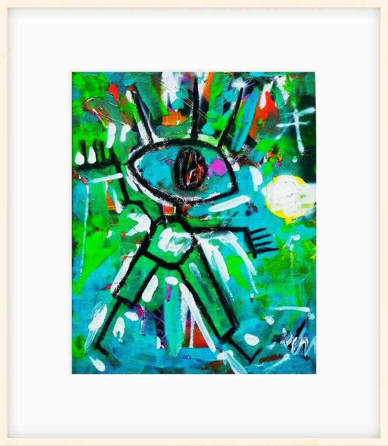Original Abstract Expressionism Performing Arts Painting by León Sánchez David