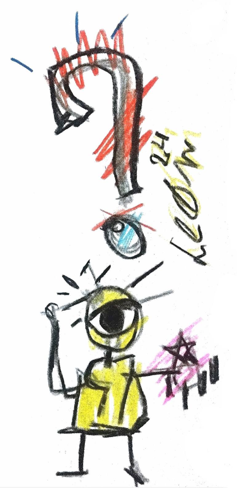 Original Abstract Expressionism Politics Drawing by León Sánchez David