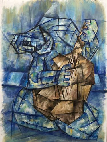 Original Cubism Abstract Paintings by Ayesha Zahid