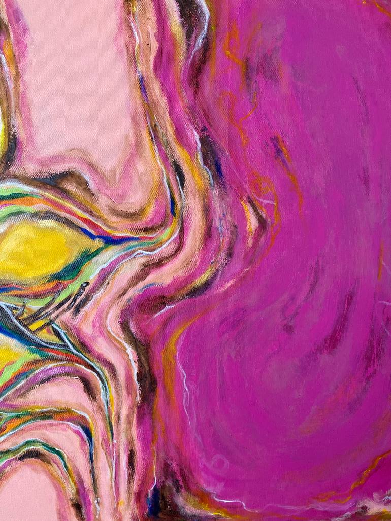 Original Abstract Floral Painting by Aileen Rosario