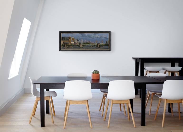 Original Realism Cities Painting by Tom Clay