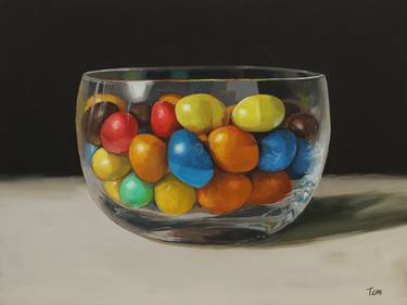 Peanut M and Ms in a glass bowl thumb