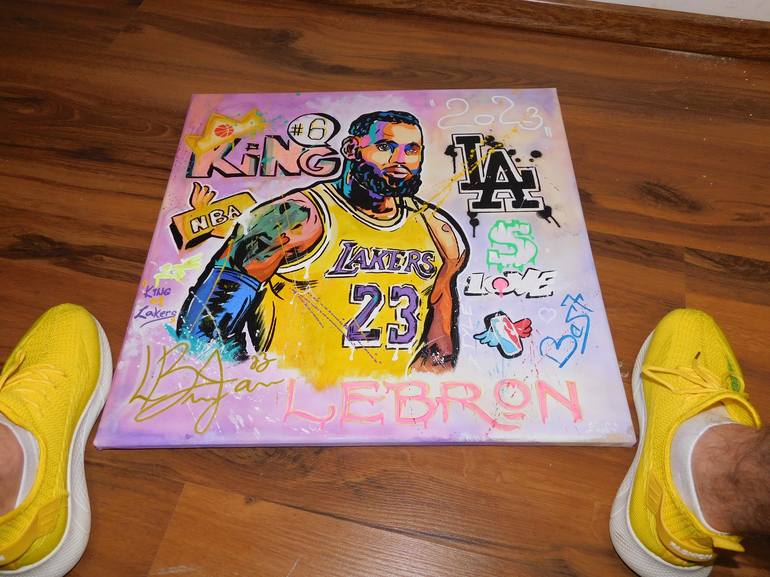 Lebron James LA Drawing by Lukas Szalacsi