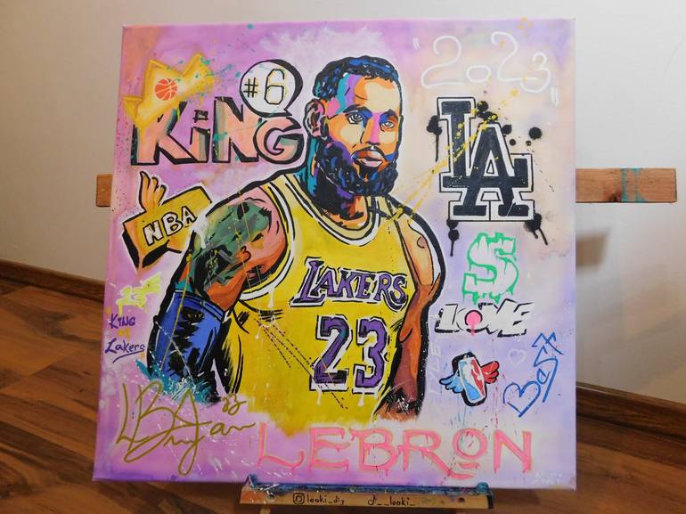 Lebron James LA Drawing by Lukas Szalacsi