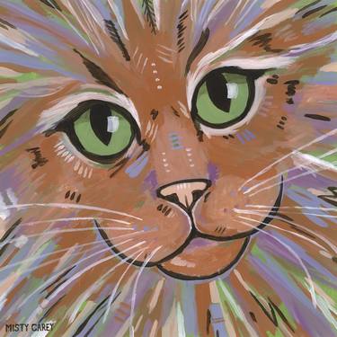 Print of Abstract Cats Paintings by Misty Carey