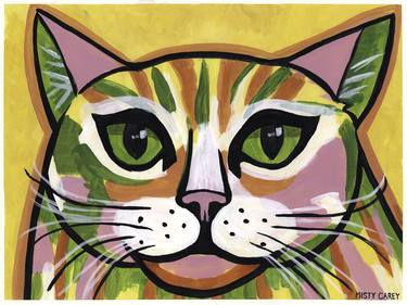 Print of Cats Paintings by Misty Carey