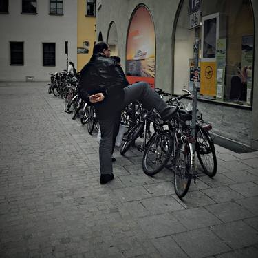 Man with Bikes thumb