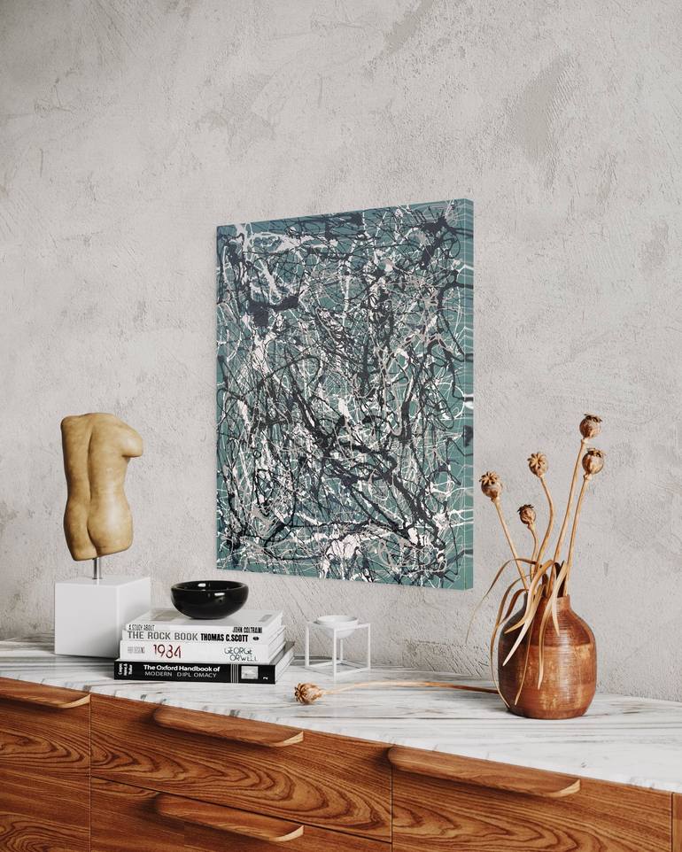 Original Abstract Expressionism Abstract Painting by Bernhard Handau