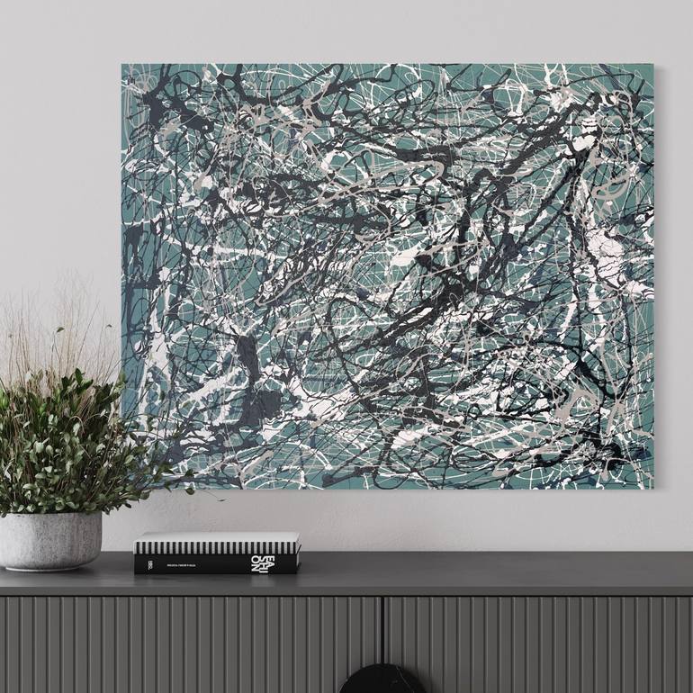 Original Abstract Painting by Bernhard Handau