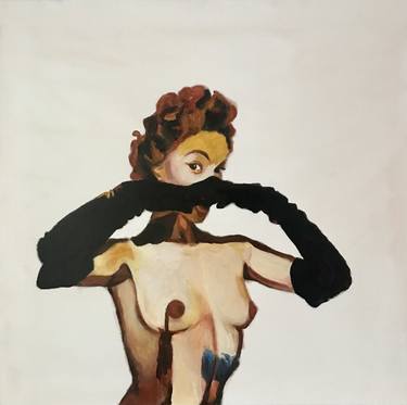 Original Figurative Erotic Paintings by Frederic Dumain