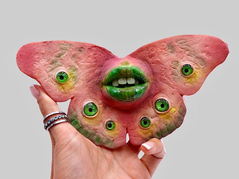 Original Pop Art Fantasy Sculpture by Vanessatsz Bibslovelypam