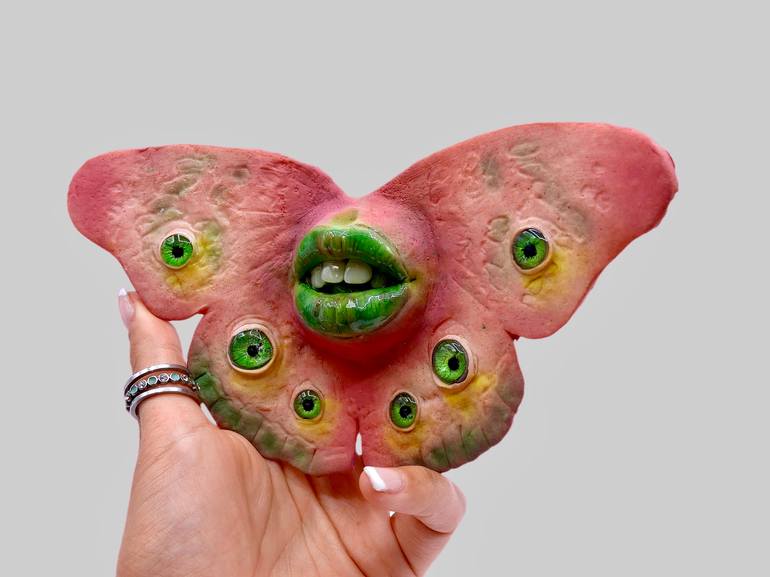 Original Pop Art Fantasy Sculpture by Vanessatsz Bibslovelypam
