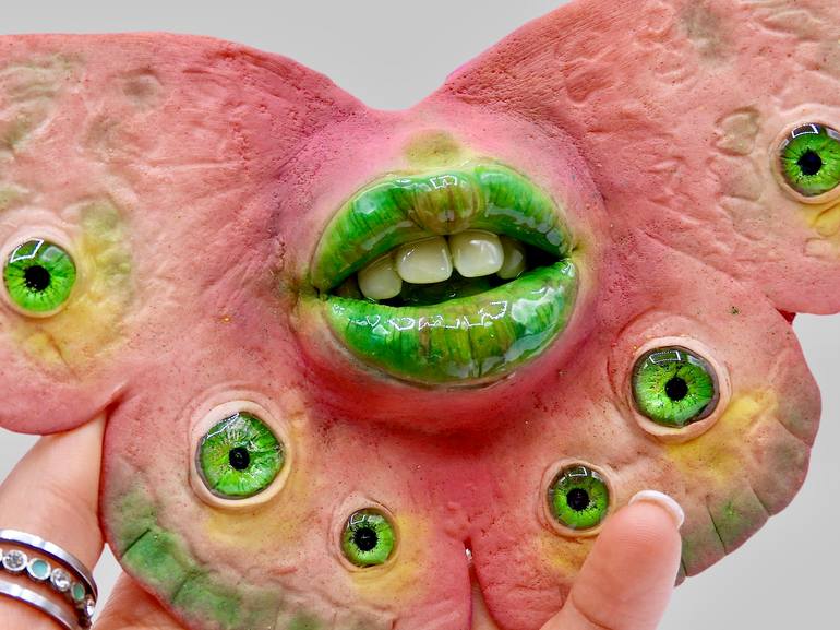 Original Pop Art Fantasy Sculpture by Vanessatsz Bibslovelypam