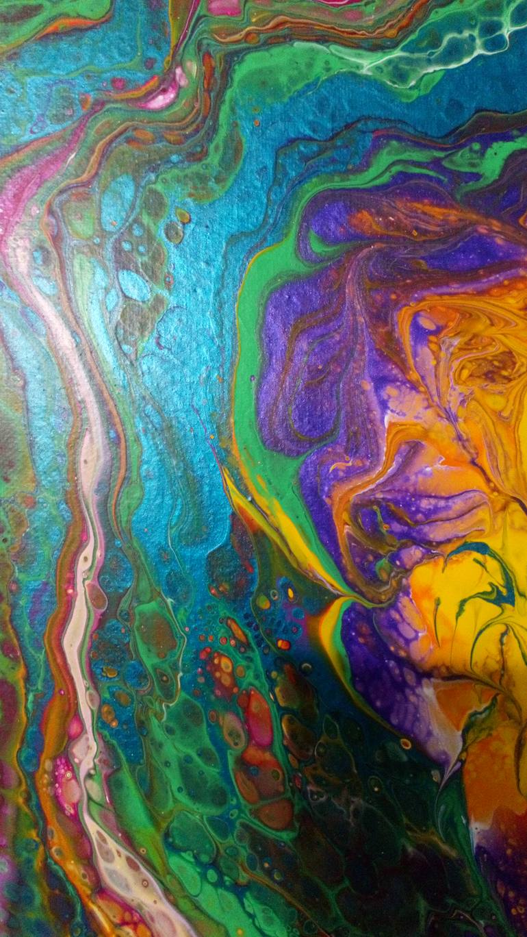 Original Abstract Botanic Painting by Jeanne Art