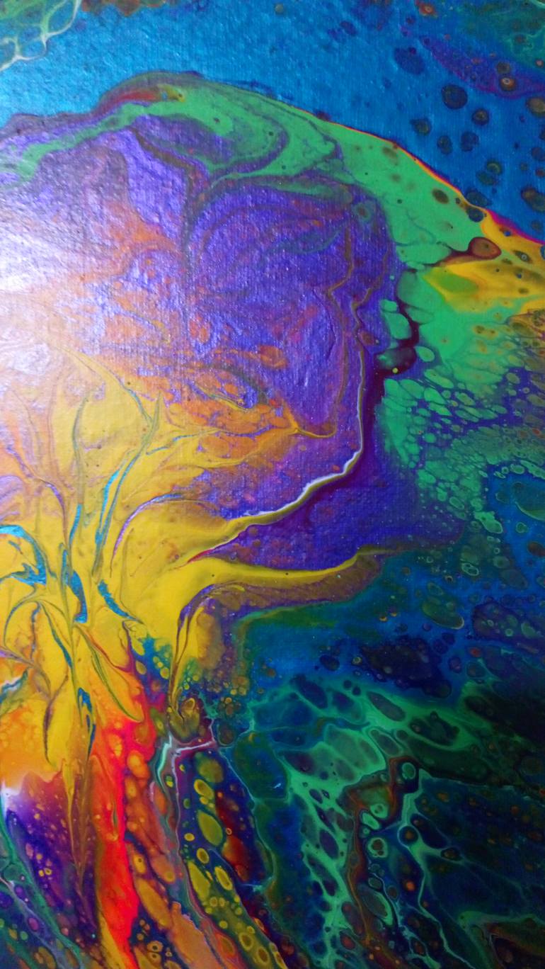 Original Abstract Botanic Painting by Jeanne Art